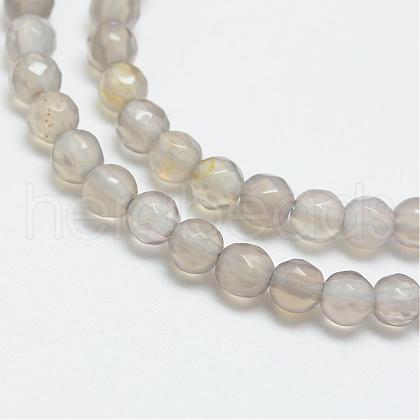 Natural Agate Bead Strands G-R344-4mm-37-1