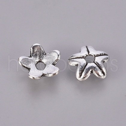 Tibetan Style Alloy Bead Caps X-LF10624Y-NF-1