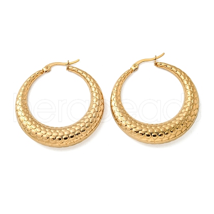 PVD Vacuum Plating 304 Stainless Steel Chunky Hoop Earrings for Women EJEW-U002-05G-1