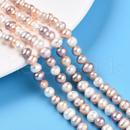 Natural Cultured Freshwater Pearl Beads Strands PEAR-N013-05C-04-1