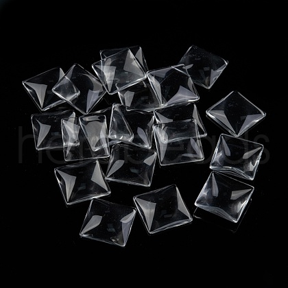 Transparent Glass Square Cabochons GGLA-A001-30mm-1