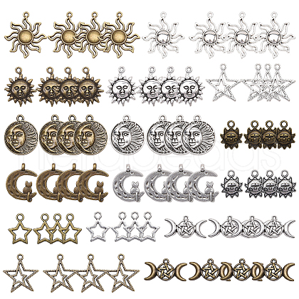 SUNNYCLUE Tibetan Style Alloy Pendants DIY-SC0006-92-1