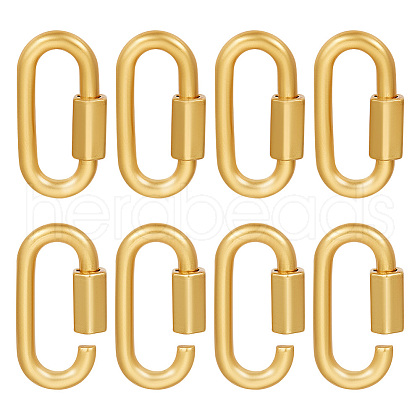 Unicraftale 8Pcs Alloy Screw Carabiner Lock Charms FIND-UN0003-31G-1