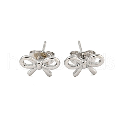Non-Tarnish Ion Plating(IP) 304 Stainless Steel Stud Earrings EJEW-S223-02P-1