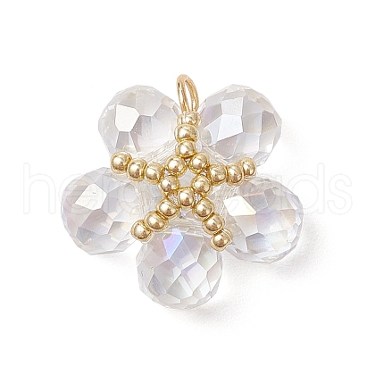 Transparent Glass Pendants PALLOY-MZ00645-02-1