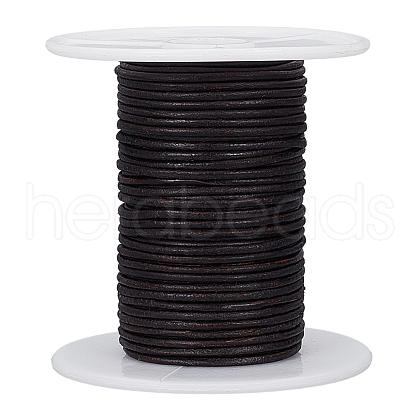 20M Round Cowhide Leather Cord WL-WH0015-01A-03-1