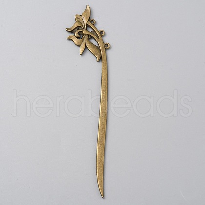 Alloy Lotus Hair Sticks MRMJ-WH0077-101B-1