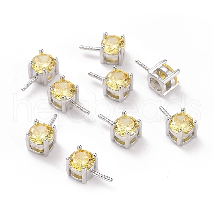 Rhodium Plated 925 Sterling Silver Peg Bails STER-D035-47P-08-1