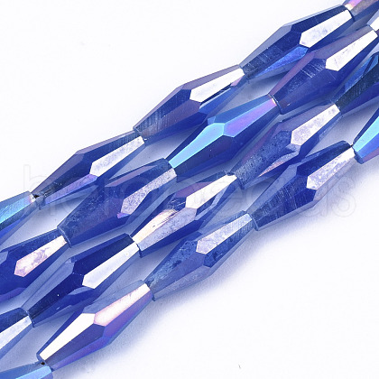 Electroplate Glass Beads Strands EGLA-S194-03A-B01-1