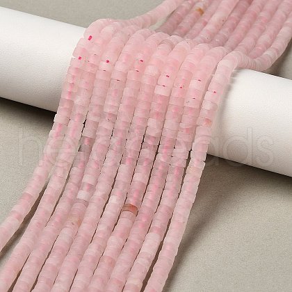 Natural Rose Quartz Beads Strands G-P575-B44-4x2mm-1