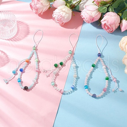 Cat Eye Mobile Straps HJEW-JM03419-1