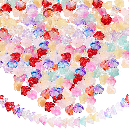 SOFPLATE 2 Strands Transparent Glass Beads Strands GLAA-SP0001-07-1