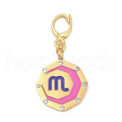 304 Stainless Steel Enamel Pendant Decoration STAS-S168-01G-08-1
