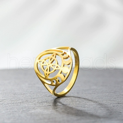 304 Stainless Steel Finger Rings RJEW-S628-06G-1