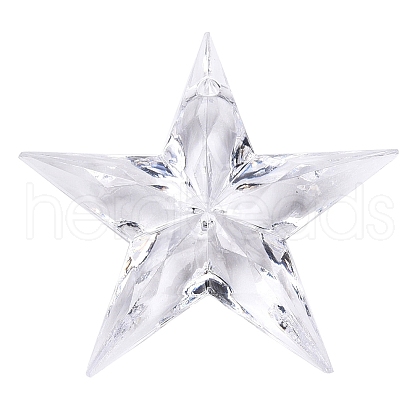 Transparent Acrylic Pendants X-TACR-T028-09A-1
