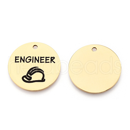 201 Stainless Steel Pendants STAS-T064-37G-27-1