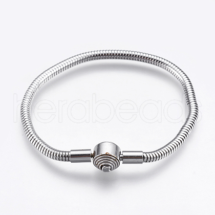 Tarnish Resistant 304 Stainless Steel European Style Bracelet Making STAS-E428-07B-P-1