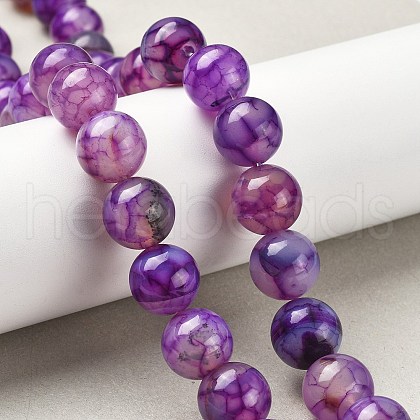 Natural Dragon Veins Agate Beads Strands G-A261-A04-14mm-1