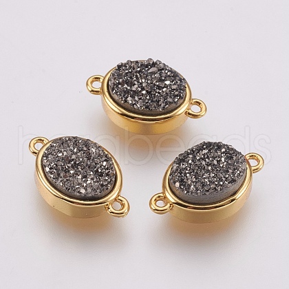 Druzy Resin Links connectors G-F564B-07G-1