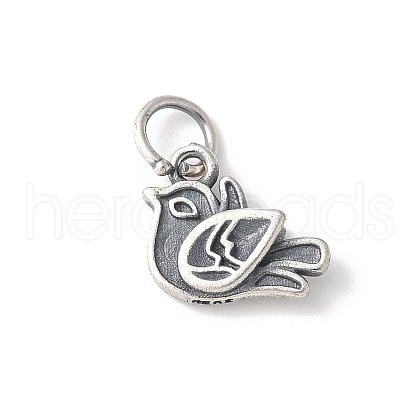 925 Sterling Silver Dove Charms STER-R012-02AS-1