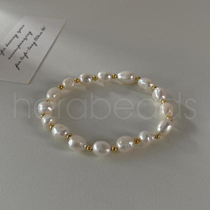 Mother's Day Jewellery Natural Freshwater Pearl Elastic Bracelet Simple and Versatile Women's Jewelry JN4851-1