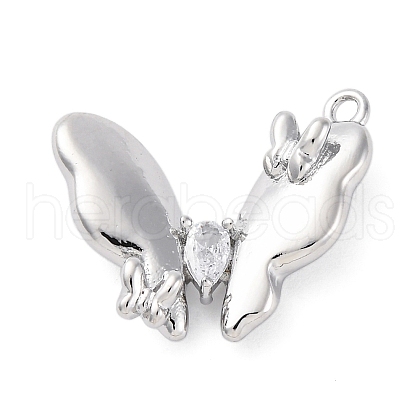 Brass Pave Cubic Zirconia Pendants KK-E793-28P-1