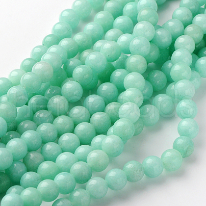 Natural & Dyed White Jade Beads Strands X-GSR055-1