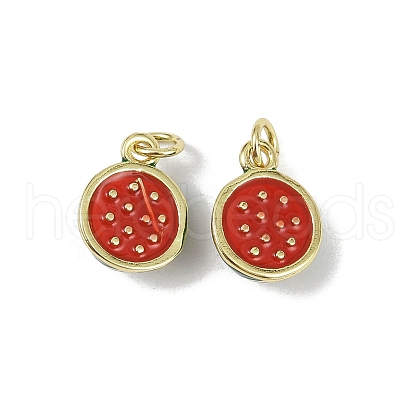 Brass Enamel Pendants KK-H072-18G-05-1