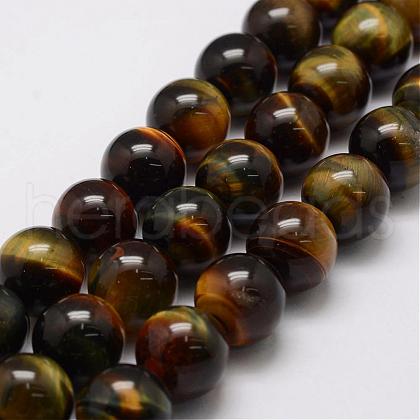 Natural Tiger Eye Bead Strands G-P230-05-10mm-1