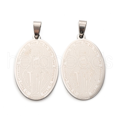 201 Stainless Steel Pendants STAS-V014-06A-P-1