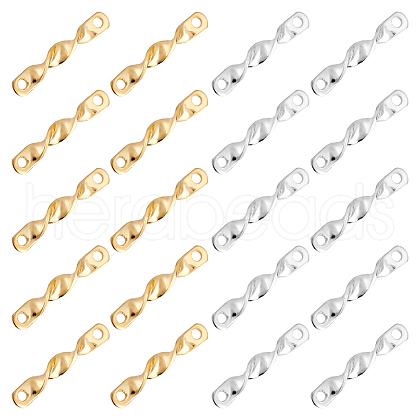   60Pcs 2 Colors Brass Connector Charms FIND-PH0021-02-1