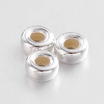 Rondelle 925 Sterling Silver Spacer Beads STER-N013-01C-1
