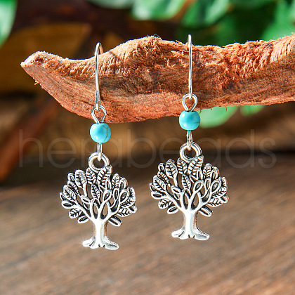 Bohemian Style Alloy Acrylic Dangle Earrings WGAEF55-05-1