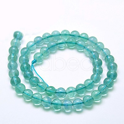 Natural Blue Fluorite Beads Strands G-E112-10mm-2-1