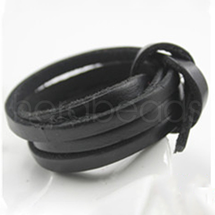 Flat Leather Jewelry Cord WL-WH0008-01C-04-1