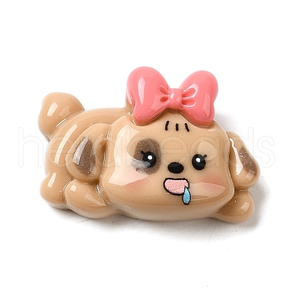 Opaque Resin Puppy Cabochons CRES-A056-01E-1