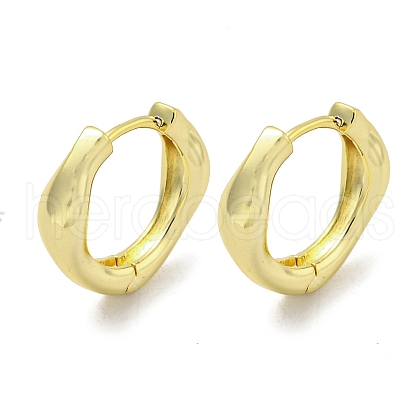 Brass Hoop Earrings EJEW-L211-010V-G-1