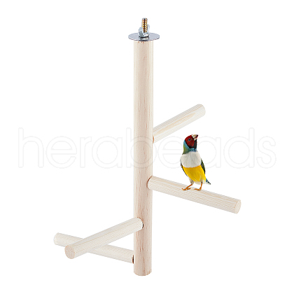 Wooden Parrot Standing frame DIY-WH0190-40-1