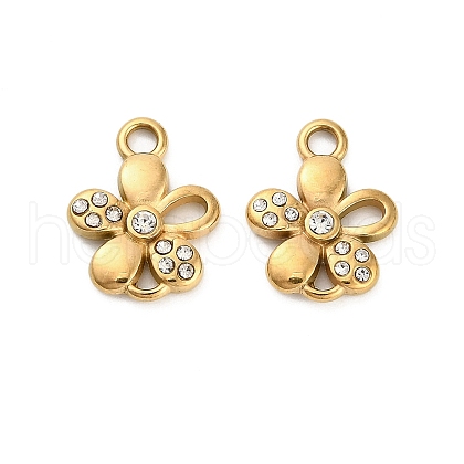 304 Stainless Steel Rhinestone Pendant STAS-U047-16G-1