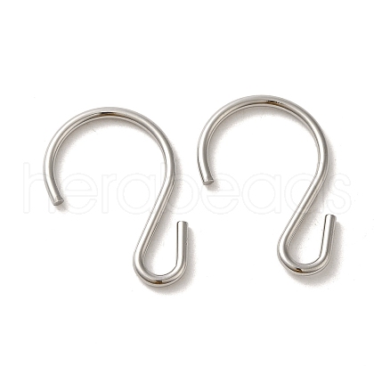 304 Stainless Steel S-Hook Clasp STAS-C085-03G-P-1