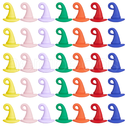 SUNNYCLUE 28Pcs 7 Colors Spray Painted Alloy Pendants FIND-SC0012-88-1