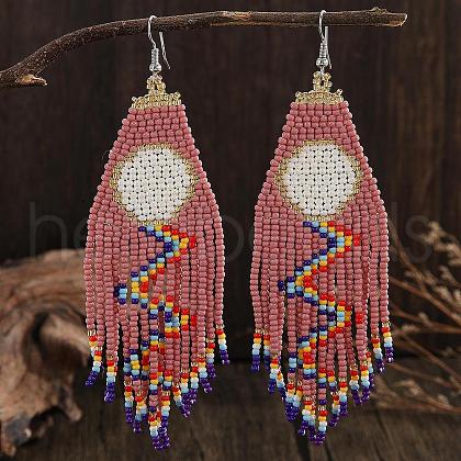 Bohemian Style Tassel Dangle Earrings HK8665-2-1