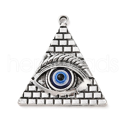 Tibetan Style Alloy Egyptian Pyramid Eye Pendants PALLOY-K021-04AS-1