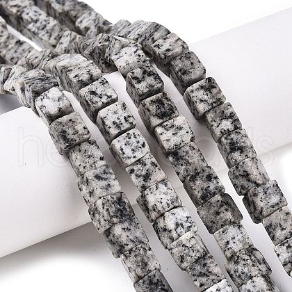Natural Sesame Jasper/Kiwi Jasper Beads Strands G-T139-8x8-42B-1