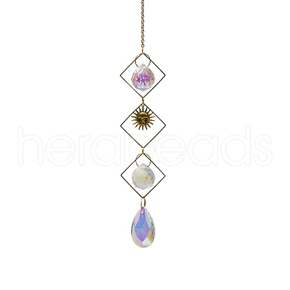 Crystal Glass Sun Catcher Pendant PW-WG9BDCB-02-1