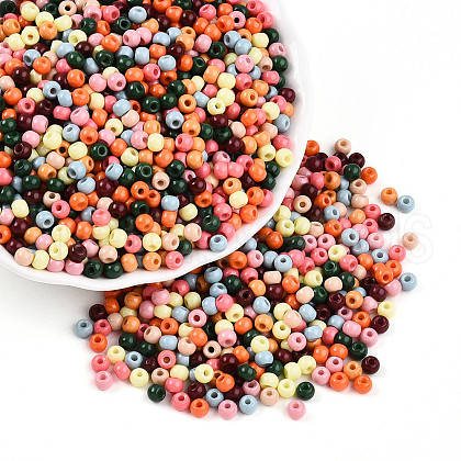 Baking Paint Glass Seed Beads SEED-N007-02E-1