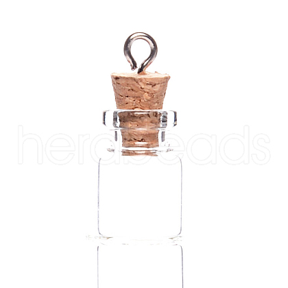 Wooden Cork Wishing Bottle Pendants PW-WG999AC-06-1
