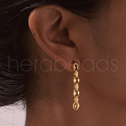 304 Stainless Steel Stud Earrings for Women EJEW-A129-04G-1