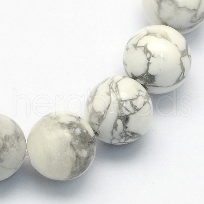 Natural Howlite Round Beads Strands G-S176-8mm-1