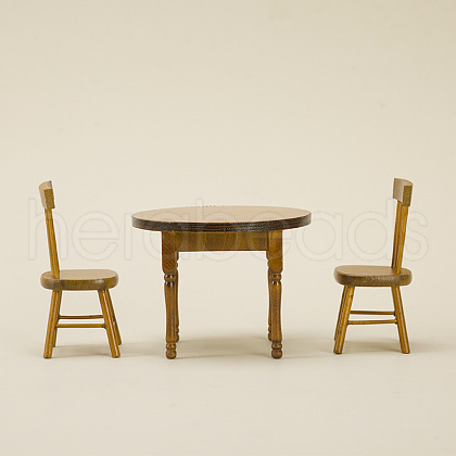 Miniature Wood Table & Chair Set PW-WG15003-01-1